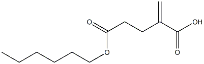 4-Methyleneglutaric acid hydrogen 1-hexyl ester Struktur