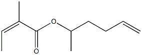 2-Methylisocrotonic acid 1-methyl-4-pentenyl ester Struktur