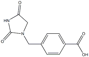 4-[(2,4-Dioxo-1-imidazolidinyl)methyl]benzoic acid Struktur