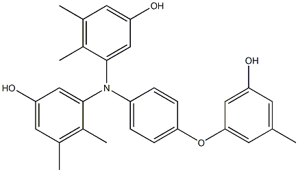 N,N-Bis(5-hydroxy-2,3-dimethylphenyl)-4-(3-hydroxy-5-methylphenoxy)benzenamine Struktur