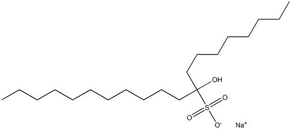 9-Hydroxyicosane-9-sulfonic acid sodium salt Struktur