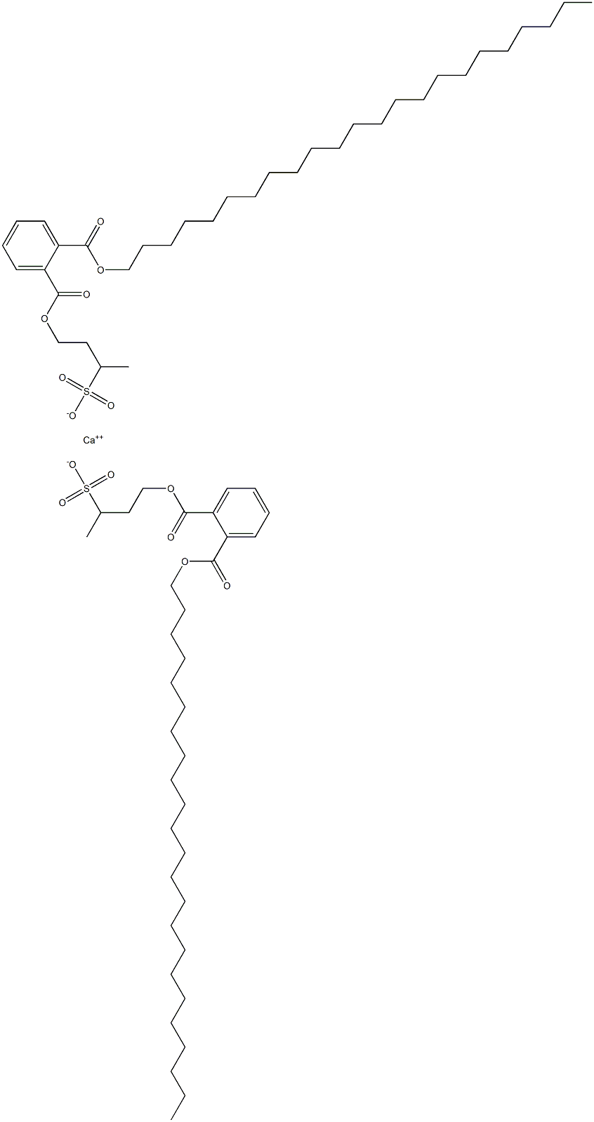 Bis[4-[(2-tricosyloxycarbonylphenyl)carbonyloxy]butane-2-sulfonic acid]calcium salt Struktur