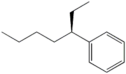 [R,(-)]-3-Phenylheptane Struktur