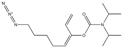 N,N-Diisopropylcarbamic acid (3E)-8-azido-1,3-octadien-3-yl ester Struktur