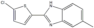 5-Methyl-2-(5-chlorothiophen-2-yl)-1H-benzimidazole Struktur