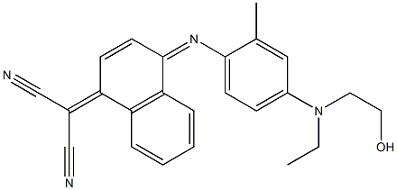 [4-[[2-Methyl-4-[ethyl(2-hydroxyethyl)amino]phenyl]imino]naphthalen-1(4H)-ylidene]malononitrile Struktur