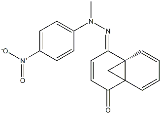 (4aS,4E)-4-[2-Methyl-2-(4-nitrophenyl)hydrazono]-4a,8a-methanonaphthalene-1(4H)-one Struktur