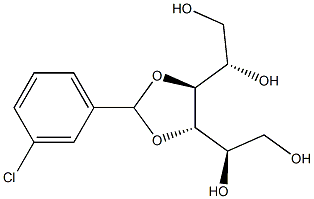 3-O,4-O-(3-Chlorobenzylidene)-L-glucitol Struktur