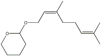 2-[[(2Z)-3,7-Dimethyl-2,6-octadien-1-yl]oxy]tetrahydro-2H-pyran Struktur