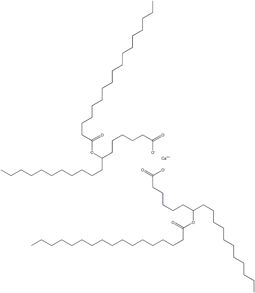 Bis(7-heptadecanoyloxystearic acid)calcium salt Struktur