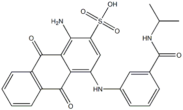 1-Amino-9,10-dihydro-4-[[3-[[(1-methylethyl)amino]carbonyl]phenyl]amino]-9,10-dioxo-2-anthracenesulfonic acid Struktur