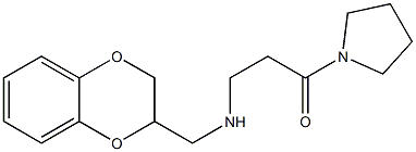 3-[[(1,4-Benzodioxan-2-yl)methyl]amino]-1-(1-pyrrolidinyl)-1-propanone Struktur