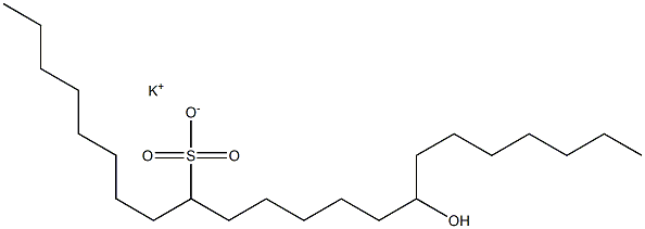 15-Hydroxydocosane-9-sulfonic acid potassium salt Struktur