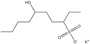 6-Hydroxydecane-3-sulfonic acid potassium salt Struktur