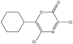 3,5-Dichloro-6-cyclohexyl-2H-1,4-oxazin-2-one Struktur