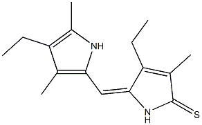 5-[(3,5-Dimethyl-4-ethyl-1H-pyrrol-2-yl)methylene]-4-ethyl-3-methyl-1H-pyrrole-2(5H)-thione Struktur