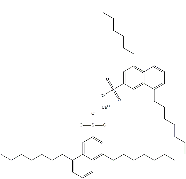 Bis(4,8-diheptyl-2-naphthalenesulfonic acid)calcium salt Struktur