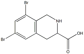 6,8-Dibromo-1,2,3,4-tetrahydroisoquinoline-3-carboxylic acid Struktur