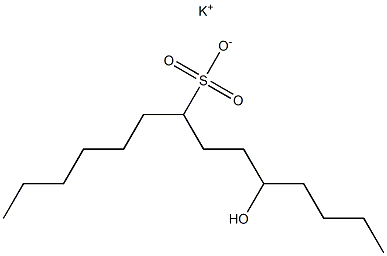 10-Hydroxytetradecane-7-sulfonic acid potassium salt Struktur