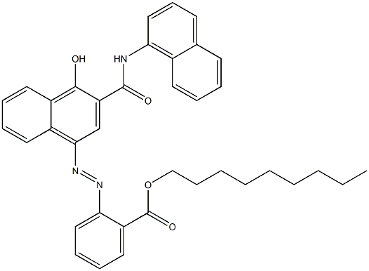 1-Hydroxy-4-[2-(nonyloxycarbonyl)phenylazo]-N-(1-naphtyl)-2-naphthamide Struktur