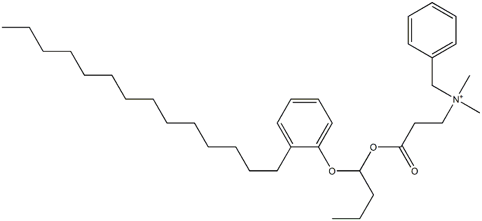 N,N-Dimethyl-N-benzyl-N-[2-[[1-(2-tetradecylphenyloxy)butyl]oxycarbonyl]ethyl]aminium Struktur