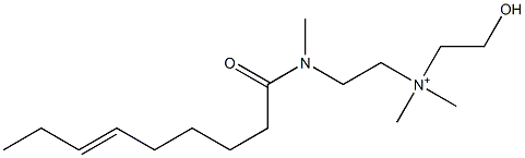 2-[N-(6-Nonenoyl)-N-methylamino]-N-(2-hydroxyethyl)-N,N-dimethylethanaminium Struktur