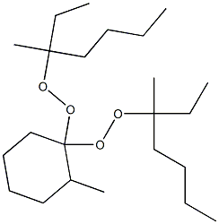 2-Methyl-1,1-bis(1-ethyl-1-methylpentylperoxy)cyclohexane Struktur