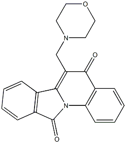 6-(Morpholinomethyl)isoindolo[2,1-a]quinoline-5,11(5H)-dione Struktur