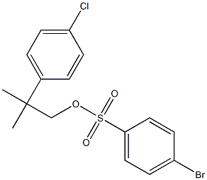 4-Bromobenzenesulfonic acid 2-methyl-2-(4-chlorophenyl)propyl ester Struktur