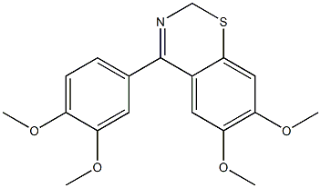 4-(3,4-Dimethoxyphenyl)-6,7-dimethoxy-2H-1,3-benzothiazine Struktur