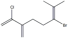 6-Bromo-2-chloro-7-methyl-3-methylene-1,6-octadiene Struktur