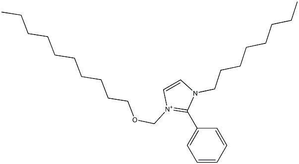 1-Octyl-2-phenyl-3-[(decyloxy)methyl]-1H-imidazol-3-ium Struktur