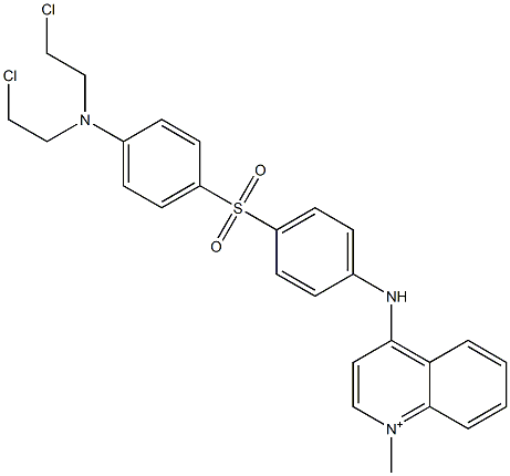 4-[[4-[4-[N,N-Bis(2-chloroethyl)amino]phenylsulfonyl]phenyl]amino]-1-methylquinolinium Struktur