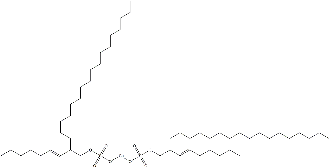 Bis[2-(1-heptenyl)nonadecyloxysulfonyloxy]calcium Struktur