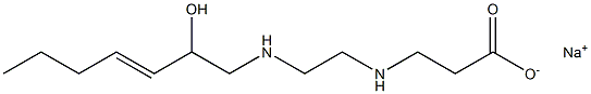 3-[N-[2-[N-(2-Hydroxy-3-heptenyl)amino]ethyl]amino]propionic acid sodium salt Struktur