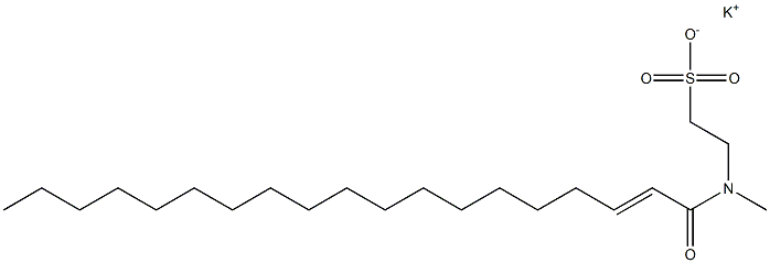 N-(2-Nonadecenoyl)-N-methyltaurine potassium salt Struktur