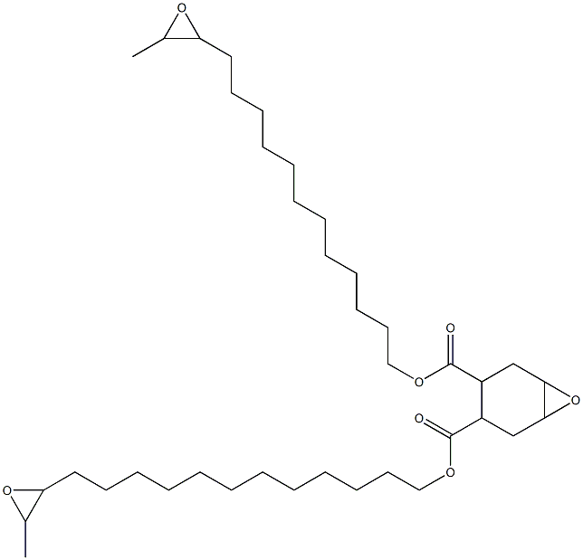 7-Oxabicyclo[4.1.0]heptane-3,4-dicarboxylic acid bis(13,14-epoxypentadecan-1-yl) ester Struktur