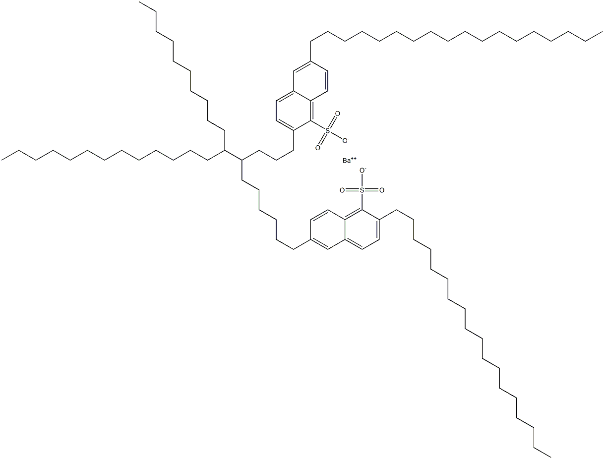 Bis(2,6-dioctadecyl-1-naphthalenesulfonic acid)barium salt Struktur