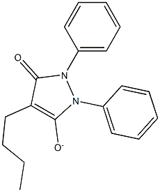 4-Butyl-5-oxo-1,2-diphenyl-3-pyrazoline-3-olate Struktur