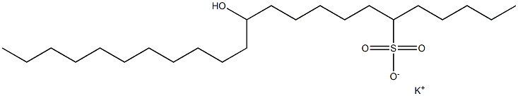 12-Hydroxytricosane-6-sulfonic acid potassium salt Struktur