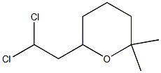 6,6-Dimethyl-2-(2,2-dichloroethyl)tetrahydro-2H-pyran Struktur