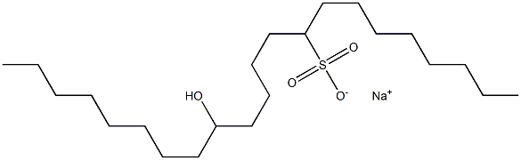 14-Hydroxydocosane-9-sulfonic acid sodium salt Struktur