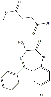 (R)-7-Chloro-1,3-dihydro-3-hydroxy-5-phenyl-2H-1,4-benzodiazepin-2-one [3-(methoxycarbonyl)propionate] Struktur