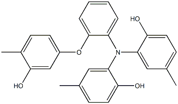 N,N-Bis(2-hydroxy-5-methylphenyl)-2-(3-hydroxy-4-methylphenoxy)benzenamine Struktur