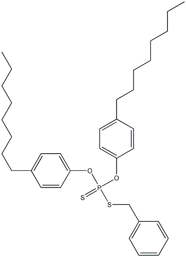 Dithiophosphoric acid O,O-bis(4-octylphenyl)S-benzyl ester Struktur