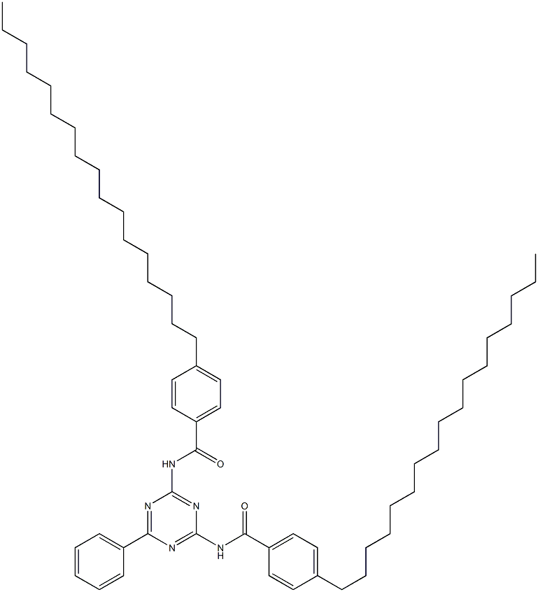 N,N'-(6-Phenyl-1,3,5-triazine-2,4-diyl)bis(4-heptadecylbenzamide) Struktur