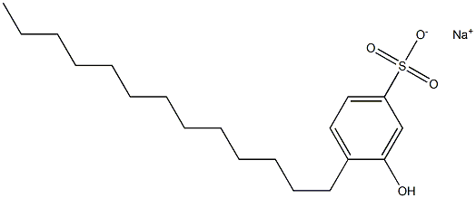 3-Hydroxy-4-tridecylbenzenesulfonic acid sodium salt Struktur