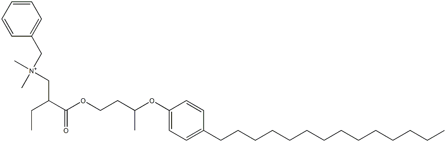 N,N-Dimethyl-N-benzyl-N-[2-[[3-(4-tetradecylphenyloxy)butyl]oxycarbonyl]butyl]aminium Struktur