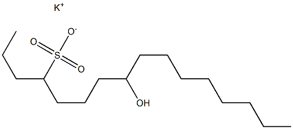 8-Hydroxyhexadecane-4-sulfonic acid potassium salt Struktur