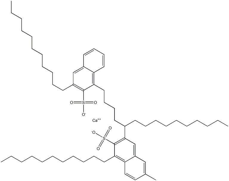 Bis(1,3-diundecyl-2-naphthalenesulfonic acid)calcium salt Struktur